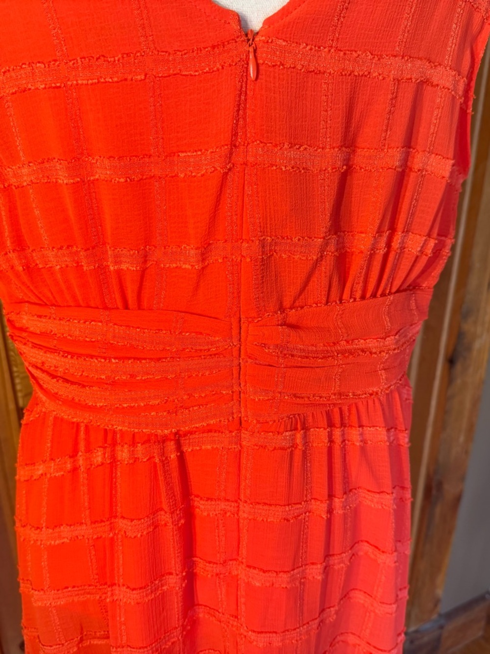 Nanette Lepore Janell Calypso Red V-Neck Midi Dress - Picture 6 of 8